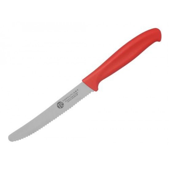 Kuchynský nôž Albainox 17332R červený zúbkovaný