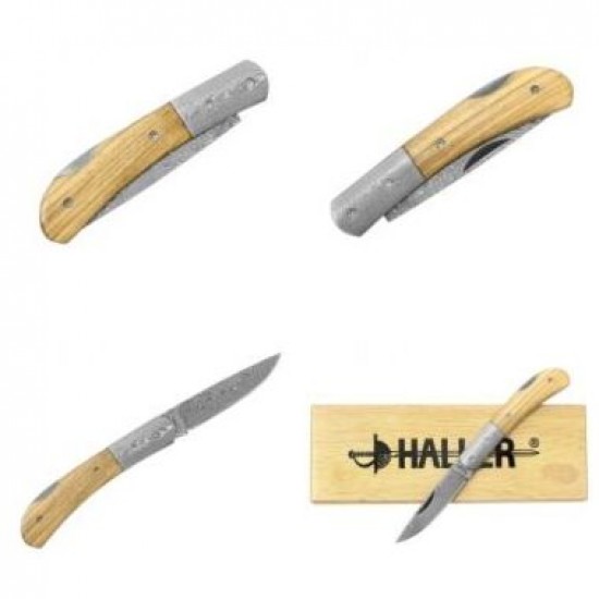 Zatvárací nôž Haller 42965 damaškový - oliva