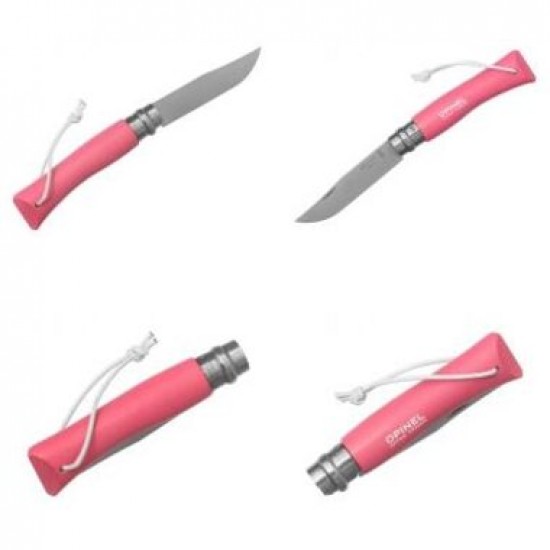 Zatvárací nôž Opinel VRI 7 s pútkom ružový