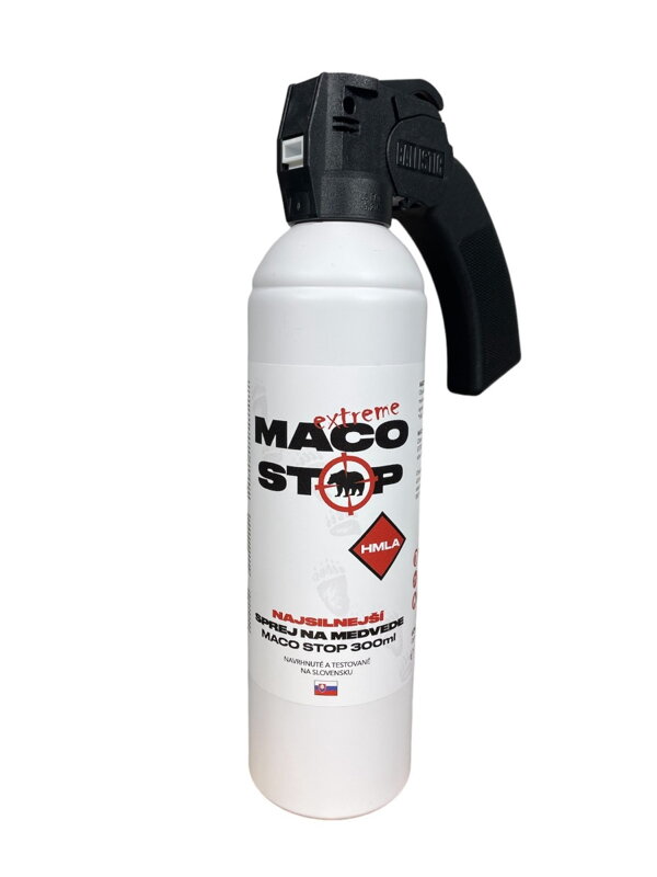 Najsilnejší sprej na medvede MACO STOP Extreme 300ml hmla Najsilnejší sprej na medvede MACO STOP Extreme 300ml hmla