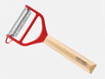 Opinel T-Duo drevená škrabka na zemiaky - červená