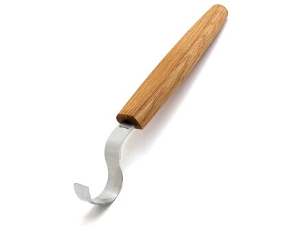 Lyžičkár BeaverCraft SK2SOak - 30 mm, dubová rukoväť, pre pravákov, kožené puzdro