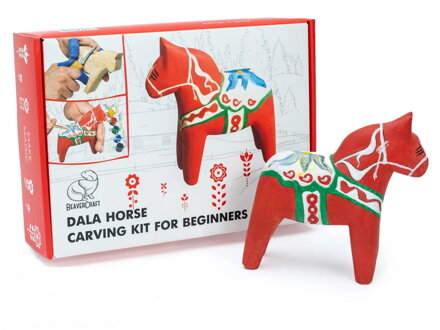 Rezbárska sada BeaverCraft DIY02 pre začiatočníkov Dala Horse - Koník