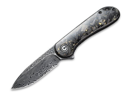 Nôž Civivi Elementum C907C-DS1 Golden Shred Carbon Fiber Damascus