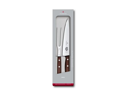 Victorinox Wood sada kuchynských nožov - kuchársky nôž 19 cm + vidlička 5.1020.2G