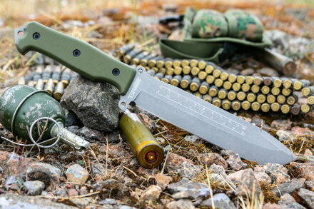 Nôž Kizlyar Supreme Survivalist X AUS-8 TW Olive G10