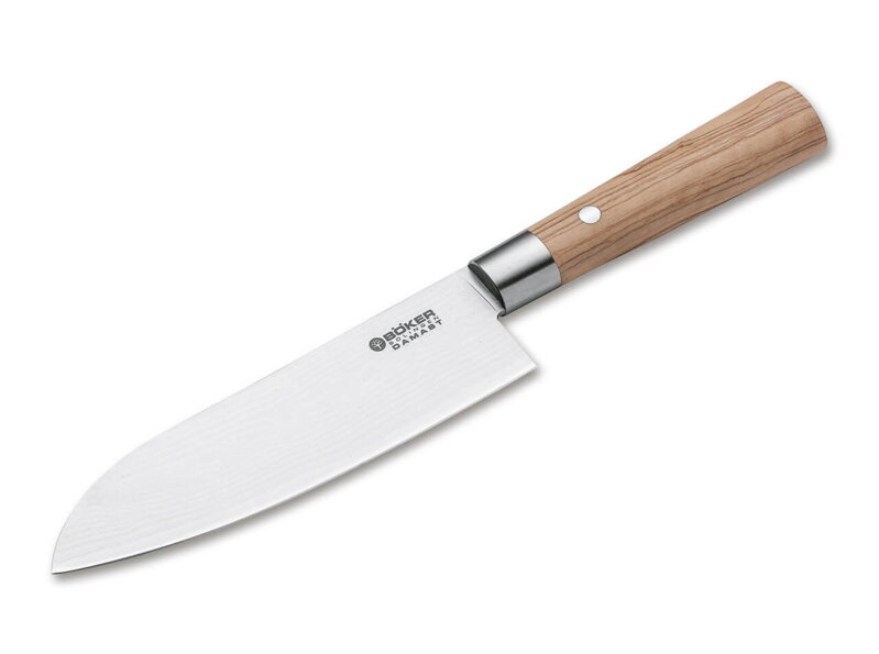 Böker Damascus Olive Santoku kuchynský nôž 17,2 cm