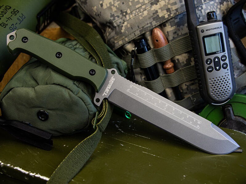 Nôž Kizlyar Supreme Survivalist X D2 TW Olive G10